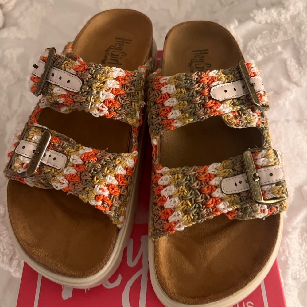hey girl by corkys crochet sandals